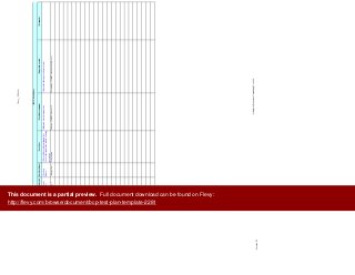 flevy__2281.xls
Test Case Id Facility Name Test Case Test Environment Expected result Remarks
<Sequence
number>
<Facility
Name>
<This cell describes what to test
for i.e. the condition which is being
tested for>
<Mention test environment> <Describe the expected test result>
Eg 1 Bangalore 1 Link failure Primary 1 MBPS link to US Secondary 512KBS linkshould take over
BCP Test Cases
Version 2.0
Adaptive Processes Consulting Pvt. Ltd.
5 of 5
This document is a partial preview. Full document download can be found on Flevy:
http://flevy.com/browse/document/bcp-test-plan-template-2281
 