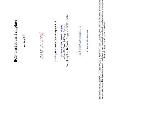 bcp test plan template
