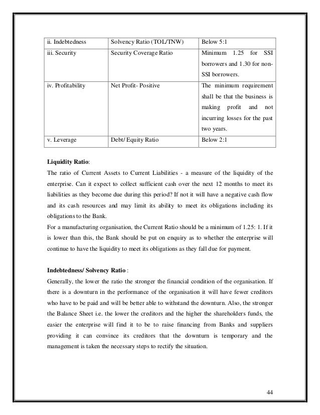 credit risk management project pdf