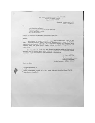 Department of Justice letter to NALSA_13_04_2015