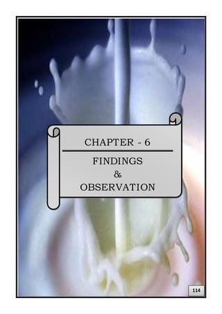 CHAPTER - 6
FINDINGS
&
OBSERVATION
114
 