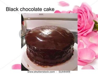 Black chocolate cake 