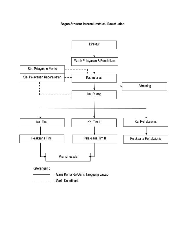 Garis Komando Dan Garis Koordinasi Struktur Organisasi