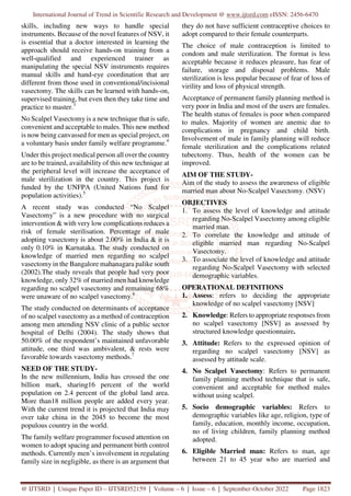 A Study to Assess the Knowledge and Attitudes Regarding No Scalpel ...