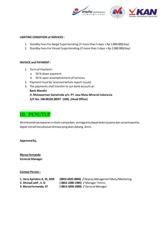 Proposal Penawaran Batubara new | DOCX