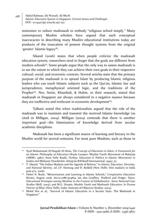 Islamic Education System in Singapore: Current Issues and Challenges | PDF
