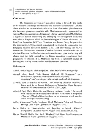 Islamic Education System in Singapore: Current Issues and Challenges | PDF