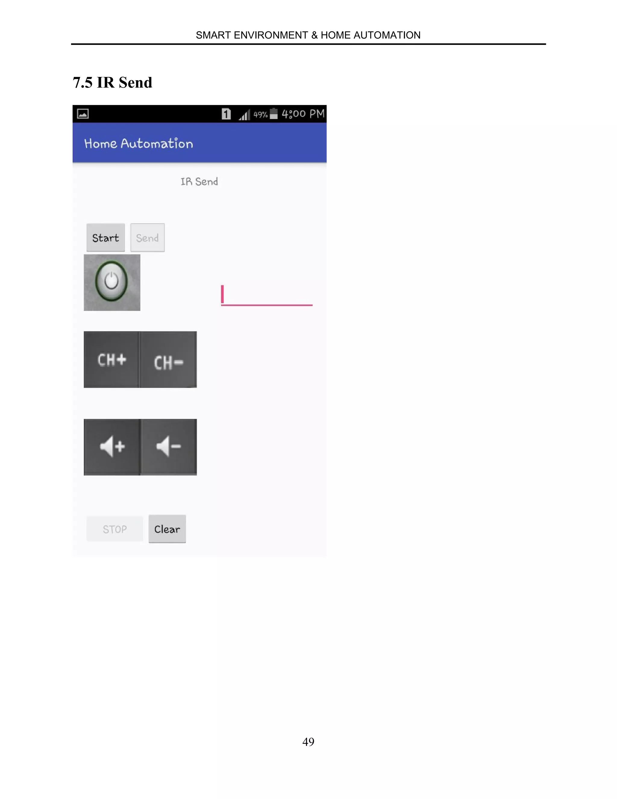 SMART ENVIRONMENT & HOME AUTOMATION
49
7.5 IR Send
 