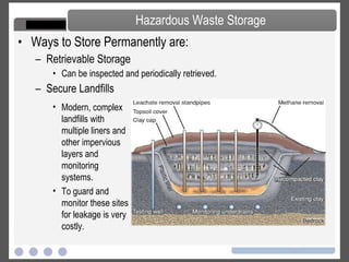 Comprehensive Environmental Response, Compensation and Liability Act (CERCLA). Modified in 1984 by Superfund Amendments and Reauthorization Act. Aimed at rapid containment, cleanup, or remediation of abandoned toxic waste sites. Toxic Release Inventory - Requires >20,000 manufacturing facilities to report annually on releases of more than 300 toxic materials. In order to act the government does not have to prove anyone violated a law, or what role they played in a superfund site. Liability under CERCLA is “strict, joint, and several”, meaning anyone associated with a site can be held responsible for the entire clean-up cost. CERCLA 