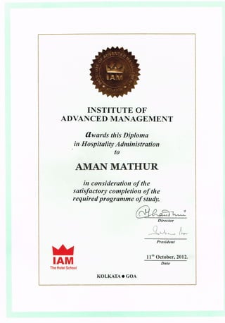 Diploma Certification
