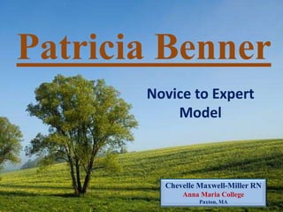 Patricia Benner
Chevelle Maxwell-Miller RN
Anna Maria College
Paxton, MA
Novice to Expert
Model
 