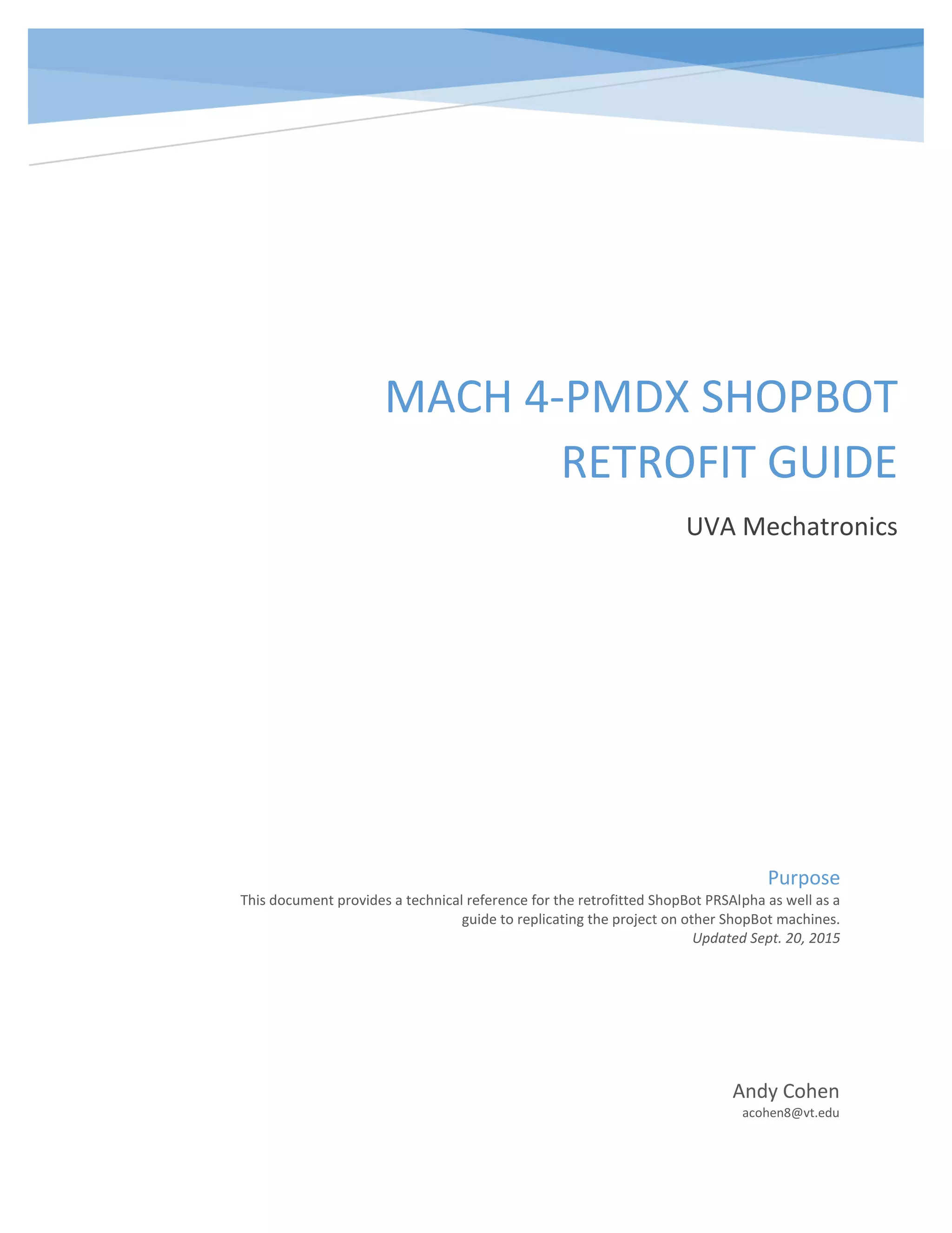 Mach 4 Pmdx Shopbot Retrofit Guide Pdf
