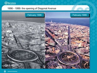 1996 - 1999: the opening of Diagonal Avenue February 1999 February 1996 