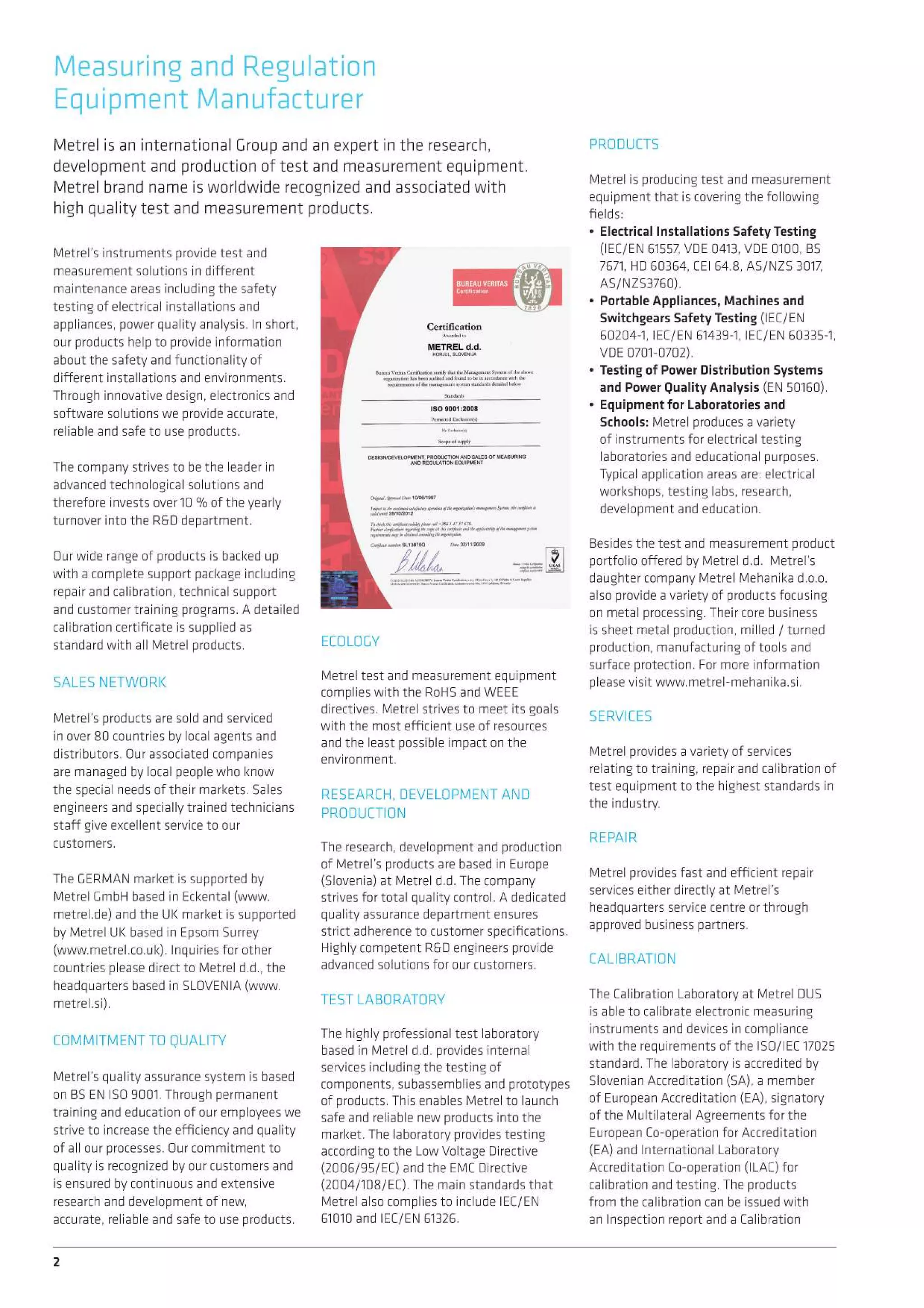 Metrel Catalog 2022