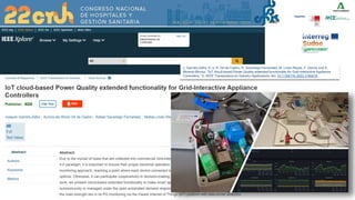 J. Garrido-Zafra, A. d. R. Gil de Castro, R. Savariego Fernandez, M. Linan Reyes, F. Garcia and A.
Moreno-Munoz, "IoT cloud-based Power Quality extended functionality for Grid-Interactive Appliance
Controllers," in IEEE Transactions on Industry Applications, doi: 10.1109/TIA.2022.3160410
 
