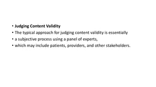 concept of validity and reliablity measurment | PDF