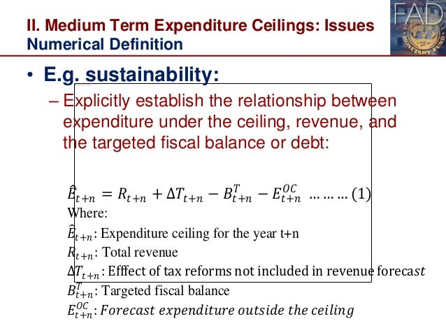 Construction Of Expenditure Ceilings