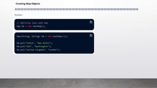 Creating Map Objects
 