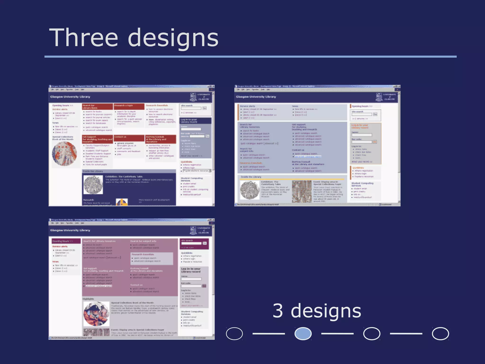 Three designs
3 designs
 