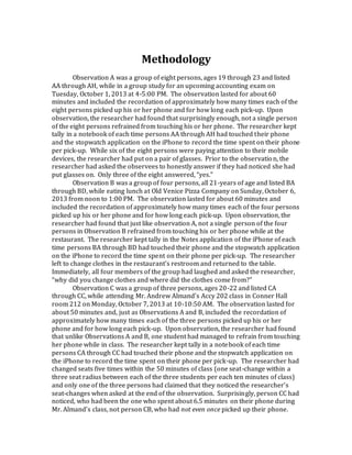 Observation Dissertation Example Observational Research Report | DOCX