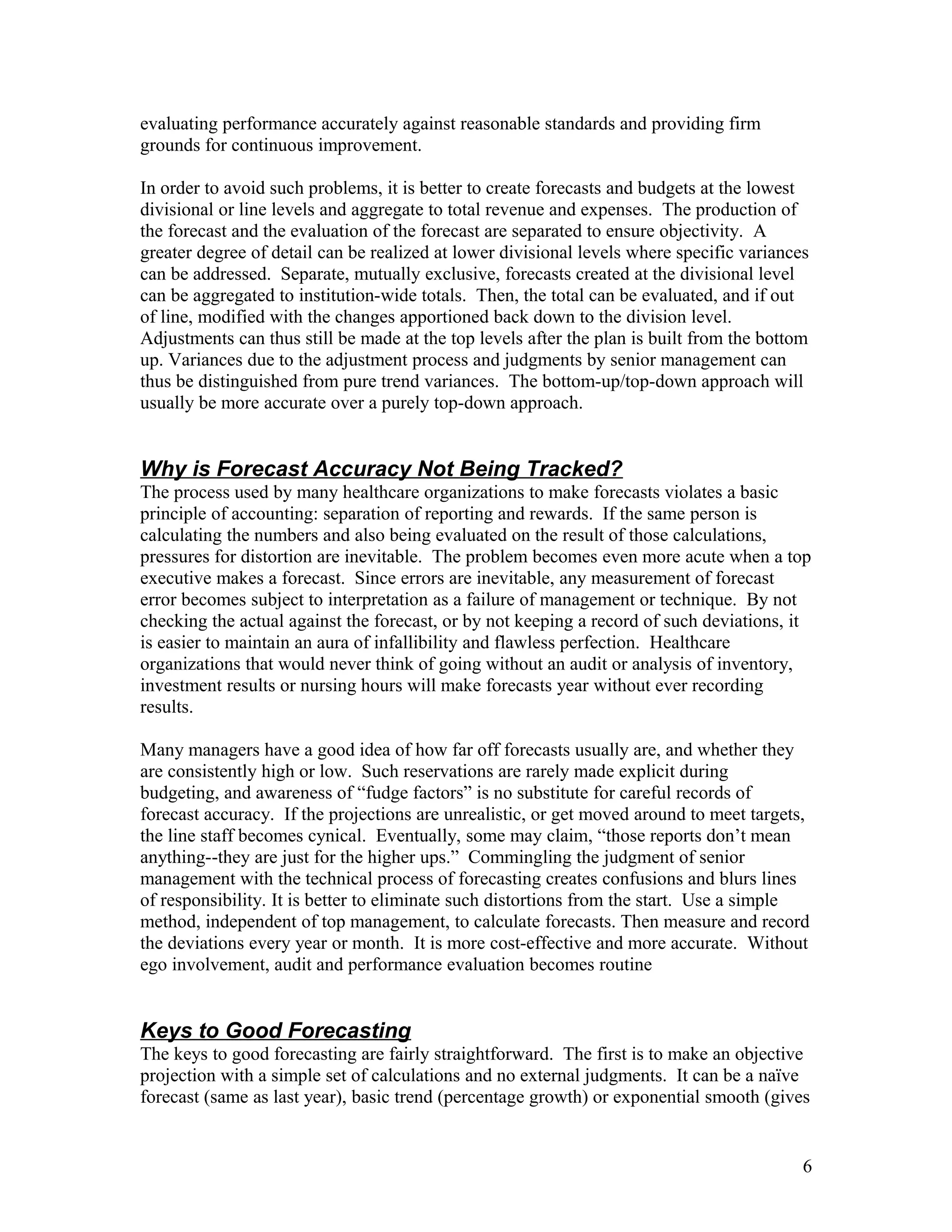 Forecasting Accuracy | DOC