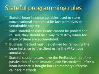 Enterprise Java Beans 3 - Business Logic | PPTX