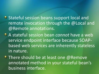 Enterprise Java Beans 3 - Business Logic | PPTX