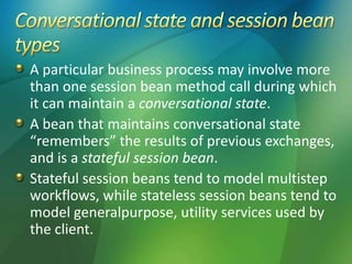 Enterprise Java Beans 3 - Business Logic | PPTX