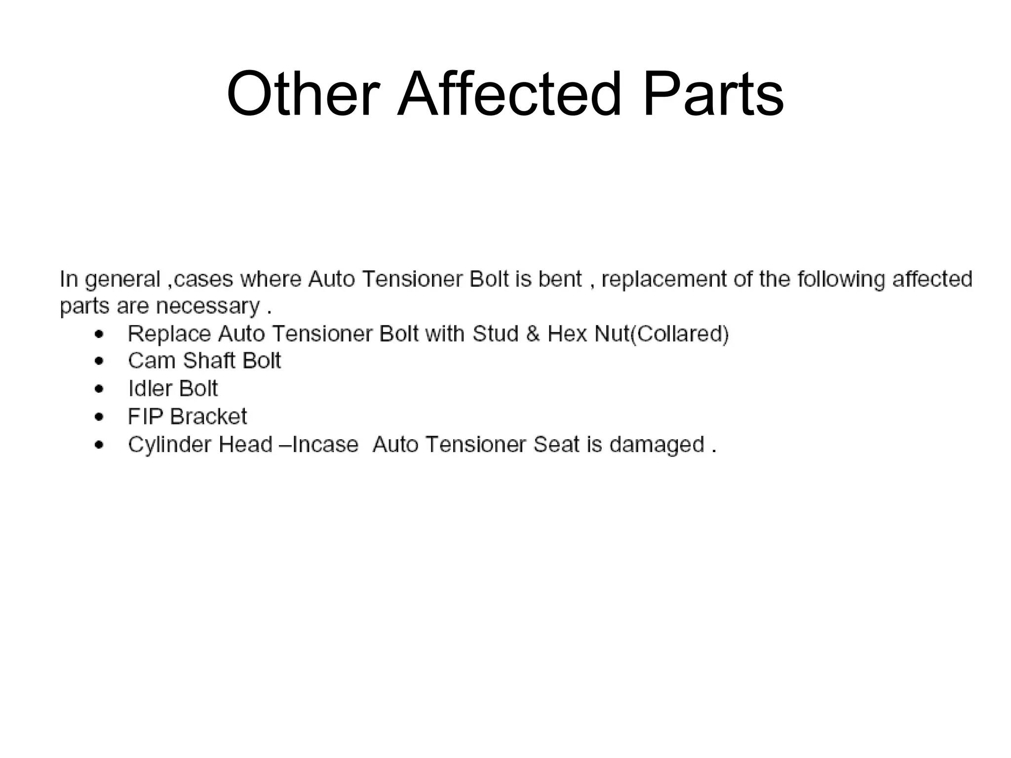 Other Affected Parts 