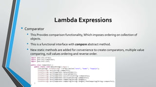 Java 8 Features | PPTX | Programming Languages | Computing