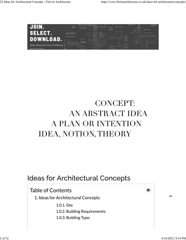 Architectural Package.pdf 22 Ideas for Architectural Concepts - First In Architecture.pdf ...
