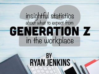 Ryan Jenkins
by
Ryan Jenkins
by
22insightful statistics
about what to expect from
generation z
in the workplace
 