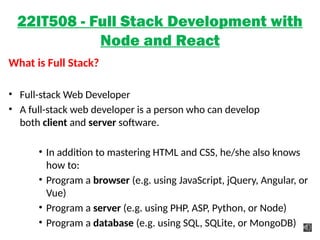22IT508 - Full Stack Development with Node and React.pptx