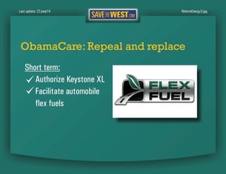 SaveTheWest’s Economic recommendations