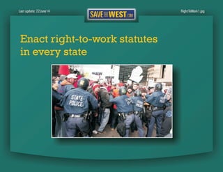 SaveTheWest’s Economic recommendations