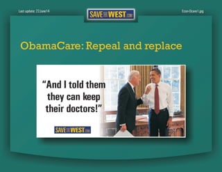 SaveTheWest’s Economic recommendations