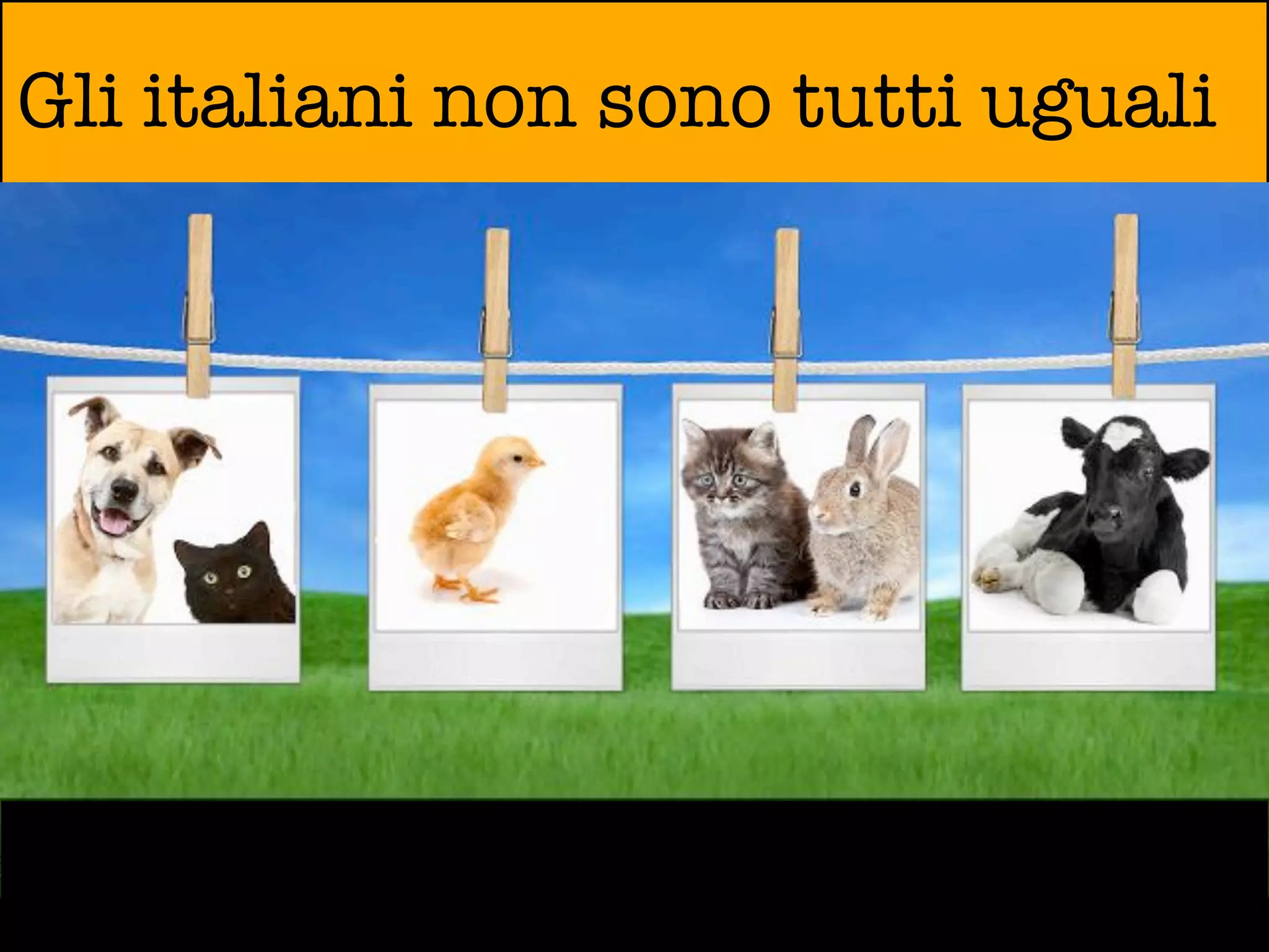 Gli italiani non sono tutti uguali
 