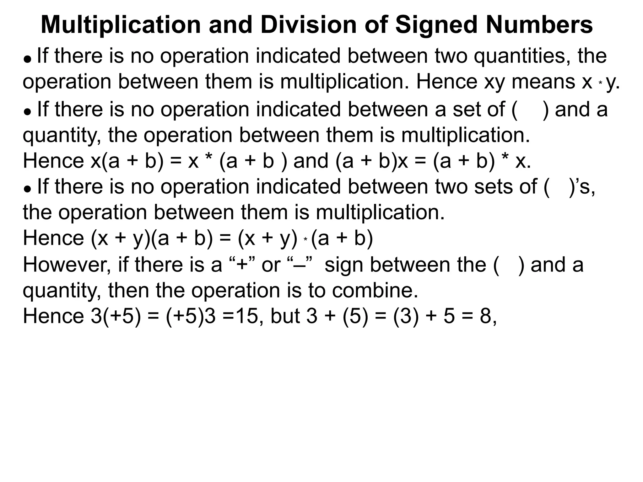 22 multiplication and division of signed numbers | PPTX