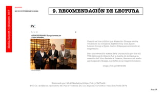 Hoja 14
9. RECOMENDACIÓN DE LECTURA
Media
Report
+I
Número
567
Elaborado por:MLM Marketing https://bit.ly/3xTLsbS
WTC Cd. ...