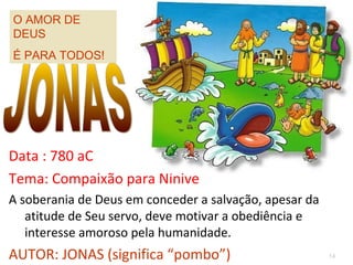 1. A admoestação do profeta contra o escárnio (12).
O desprezo se origina no orgulho: quando zombamos dos
outros, revelamos nosso espírito orgulhoso.
O escárnio revela falta de amor, é, talvez, fruto do ódio.
O orgulho exclui Deus da vida das pessoas.
Todo o arrogante terá uma queda estonteante
2. O PRINCÍPIO DA RETRIBUIÇÃO (10 a 15)
Edom pagou pelos seus erros, na mesma moeda.
Deus é justo e julgará quem se aproveita das pessoas que
enfrentam dificuldades na vida.
Aquilo que desejamos de mal aos nossos semelhantes pode,
de alguma forma, voltar-se contra nós – 15
Gl 6.7 A retribuição é inevitável: Semeou? Colha.
 