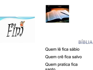  Toda a Bíblia em um ano: Ester a Malaquias; Dusilek, Darci; 10ª
Ed. Rio de Janeiro; Ed. Horizonal, 2011
 A História de Israel no A T; Schltz Samuel J.; Ed. Sociedade
Religiosa Edições Vida Nova; 1977
 Manual Bíblico SBB; trad. Noronha, Lailah; São Paulo; Ed.
Sociedade Bíblica do Brasil; 2008
 Textos Bíblicos extraídos: Bíblia Sagrada Nova Versão
Internacional; São Paulo; Ed. Vida; 2001
 BRUCCE, F. F. Comentário Bíblico NVI. São Paulo, Ed. Vida, 1ª
edição, 2008
 Bola de Neve Church
http://www.ctadoradores.com.br/Mergulhando/
 Reflexões extraídas: Páginas da World Wide Web
53
 
