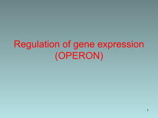 operon model in prokaryotes and eukaryotes | PPT
