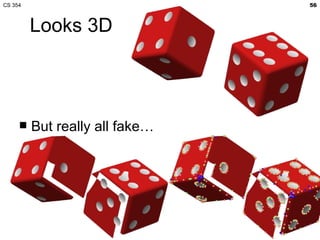 CS 354                          56



         Looks 3D



        But really all fake…
 