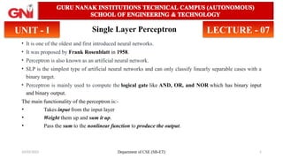 22PCOAM16_UNIT 1_Session 7 Single layer Perceptrons.pptx
