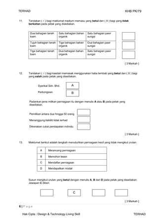 KHB Trial PT3 | PDF