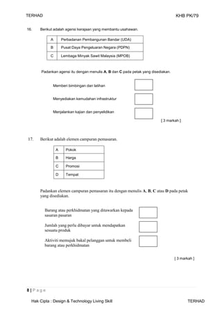 KHB Trial PT3 | PDF