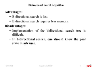 22PEOIT4C Session 5 Iterative deepening Depth-first and bidirectional ...