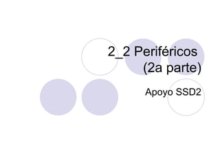 2_2 Periféricos  (2a parte) Apoyo SSD2 