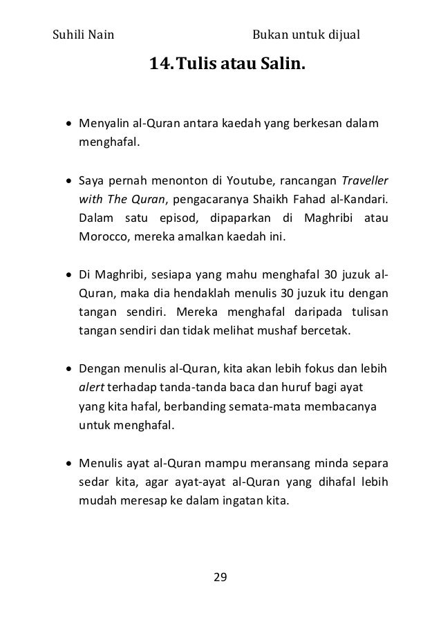 22 Petua Mudah Hafal Al Quran 2016