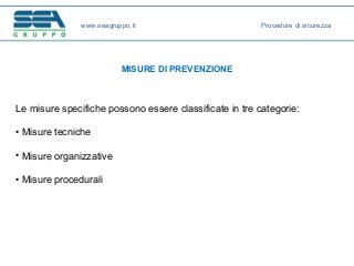 Le misure tecniche, organizzative e procedurali di prevenzione e ...